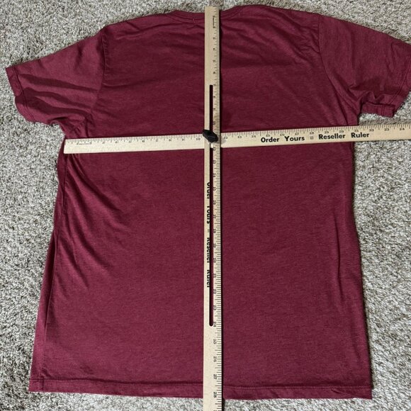 Batman Shirt Mens Large Maroon Here To Party DC Comics Tee Junk Food Made USA - Picture 5 of 7